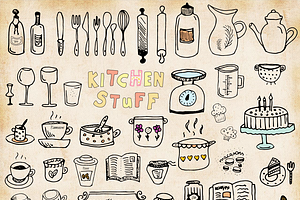 Kitchen Stuff - Hand Drawn Set