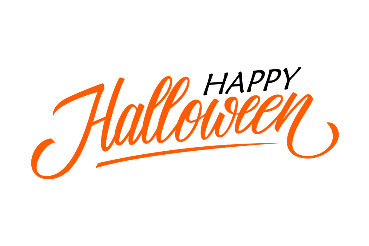 Happy Halloween hand lettering., a Graphic by Finevector (Photo 1 of 3)