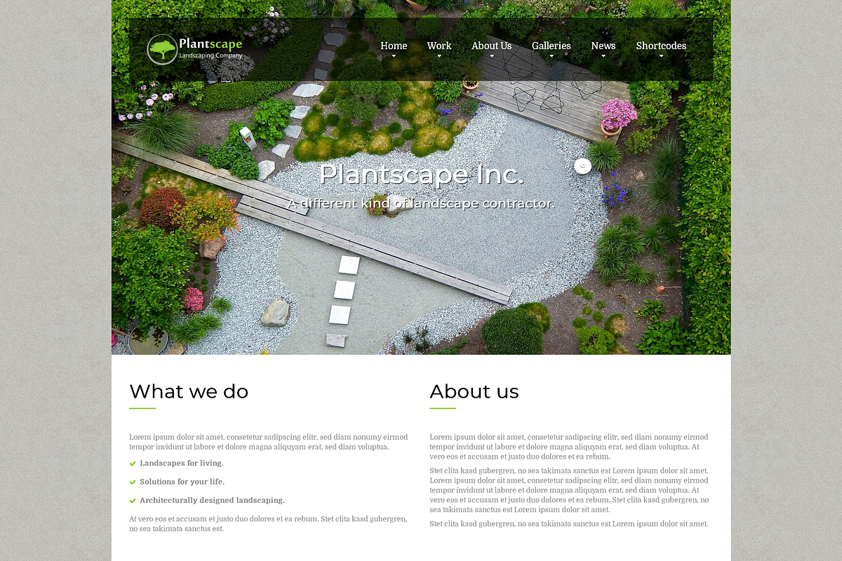 Plantscape - Landscaping WP Theme, a WordPress Template by 7Theme