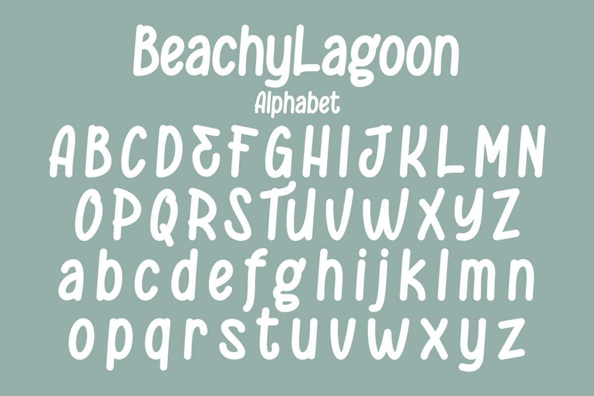 Beachy Lagoon - A Modern Handwritten, a Handwritten Font by Marvadesign (Photo 2 of 5)