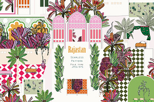 Rajastan. Seamless Pattern