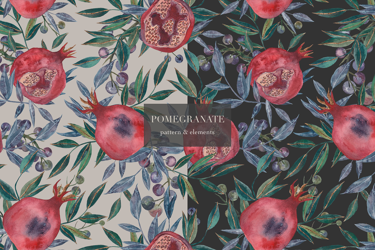 Patterns Pomegranate, a Texture Illustration by PASHKOVA (Photo 17 of 19)