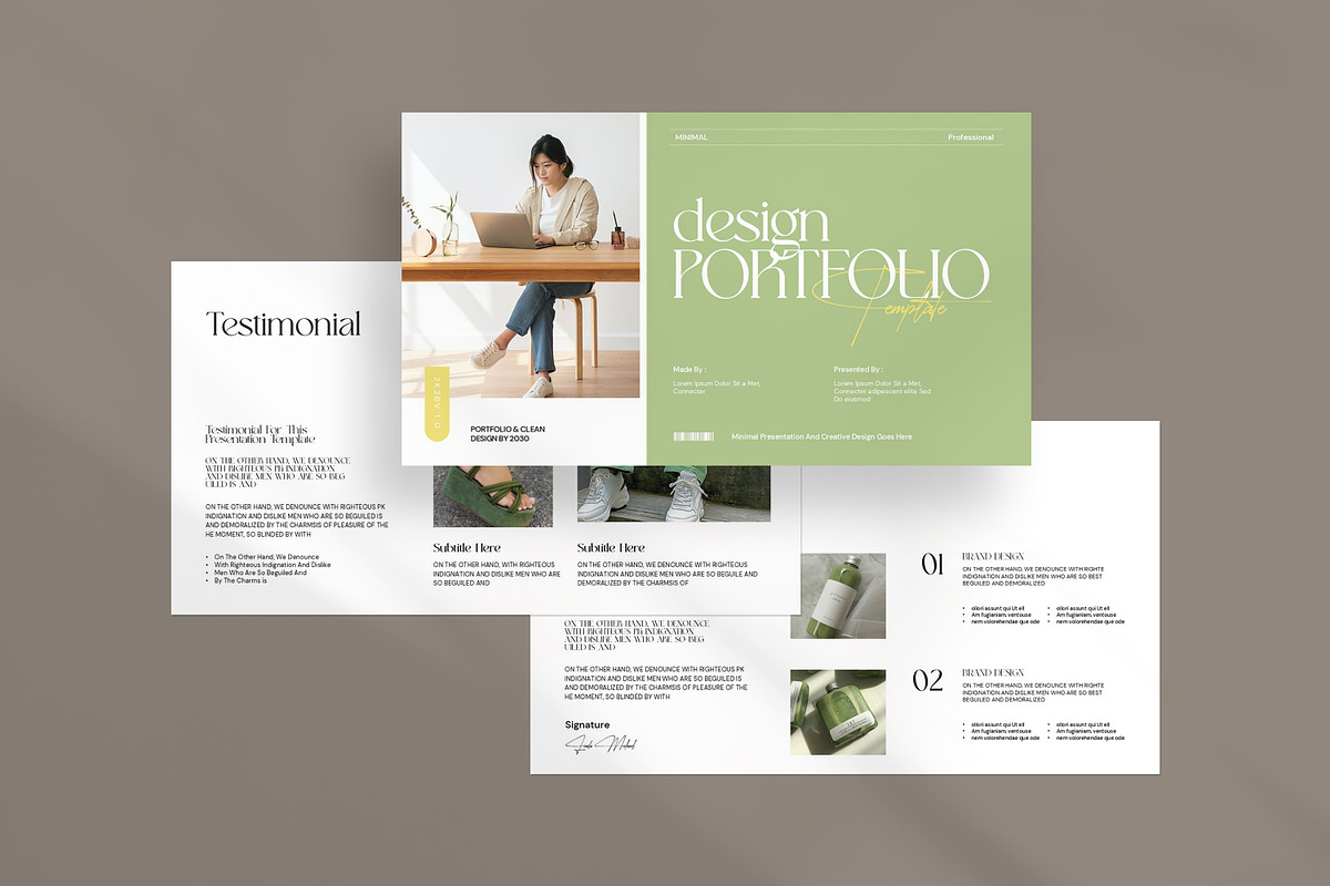 Design Portfolio Presentation, a Presentation Template by evgenystudio