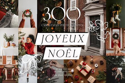 Joyeux Noel 300 Christmas Photos, a Holiday Photo by Muse Mockups