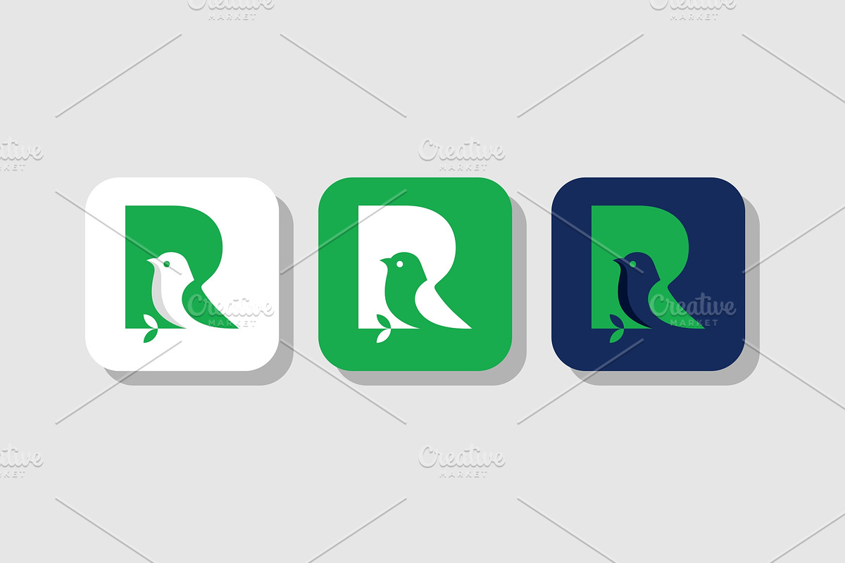 Robin Bird with Letter R Logo Design, a Branding & Logo Template by ...