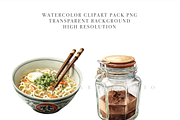 200+ Watercolor Kitchen Clipart Set, a Decorative Illustration by Pati Charm Studio (Thumbnail 10 of 13)