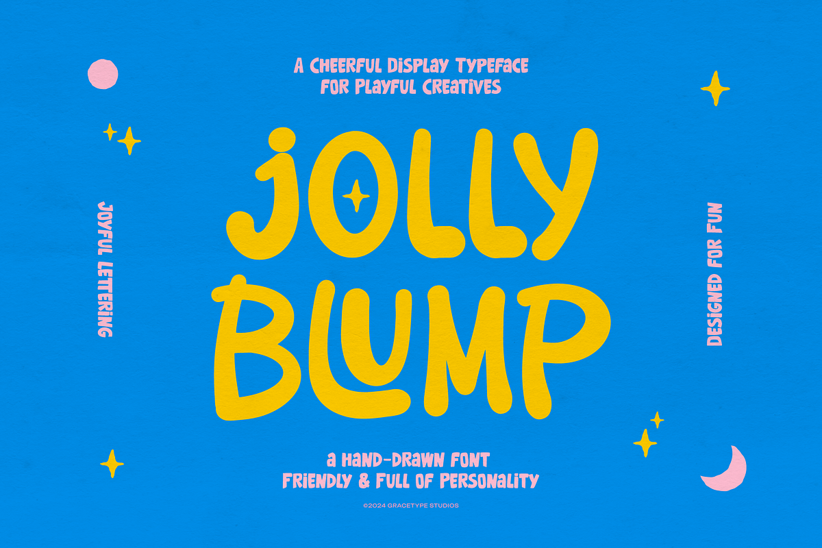 Jolly Blump | Hand Drawn Font, a Handwritten Font by gracetype_studio (Photo 1 of 12)
