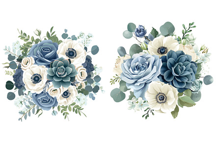 Anemone, eucalyptus, juniper vector, an Object Illustration by ZinetroN