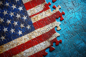 Puzzle completes the national symbol, a Photo by Pavel_design