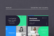 GEOMETRIC News CANVA Instagram post, a Social Media Template by Chanut is industries (Thumbnail 2 of 5)