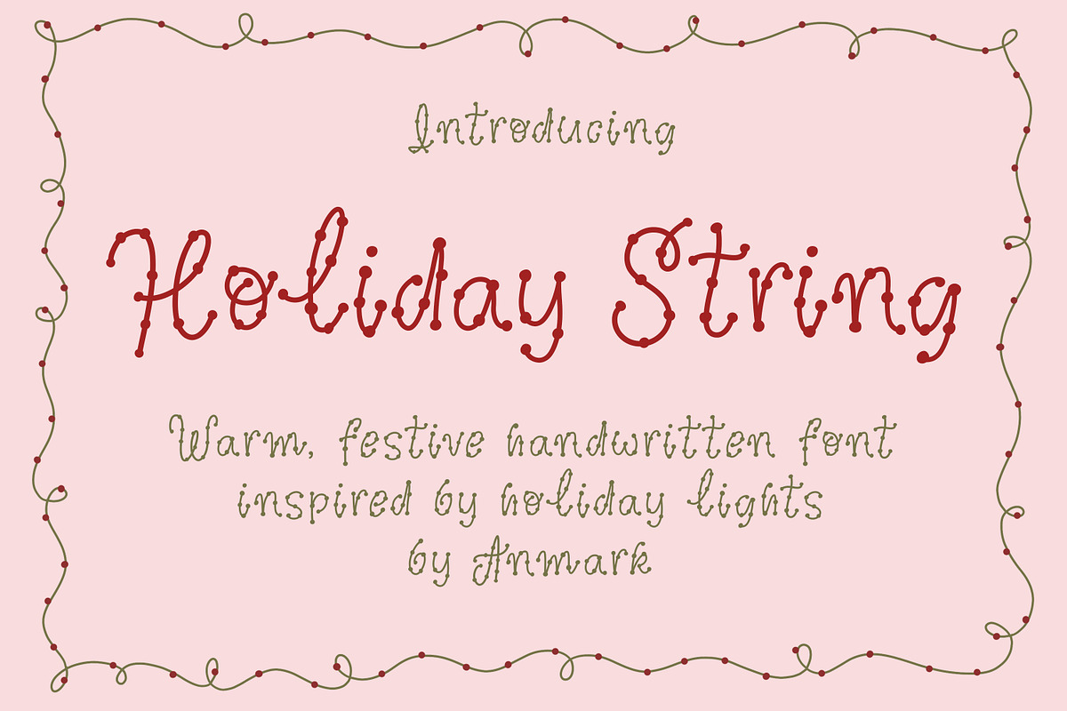 Holiday String - Vintage Dotted Font, a Handwritten Font by AnMark (Photo 1 of 10)