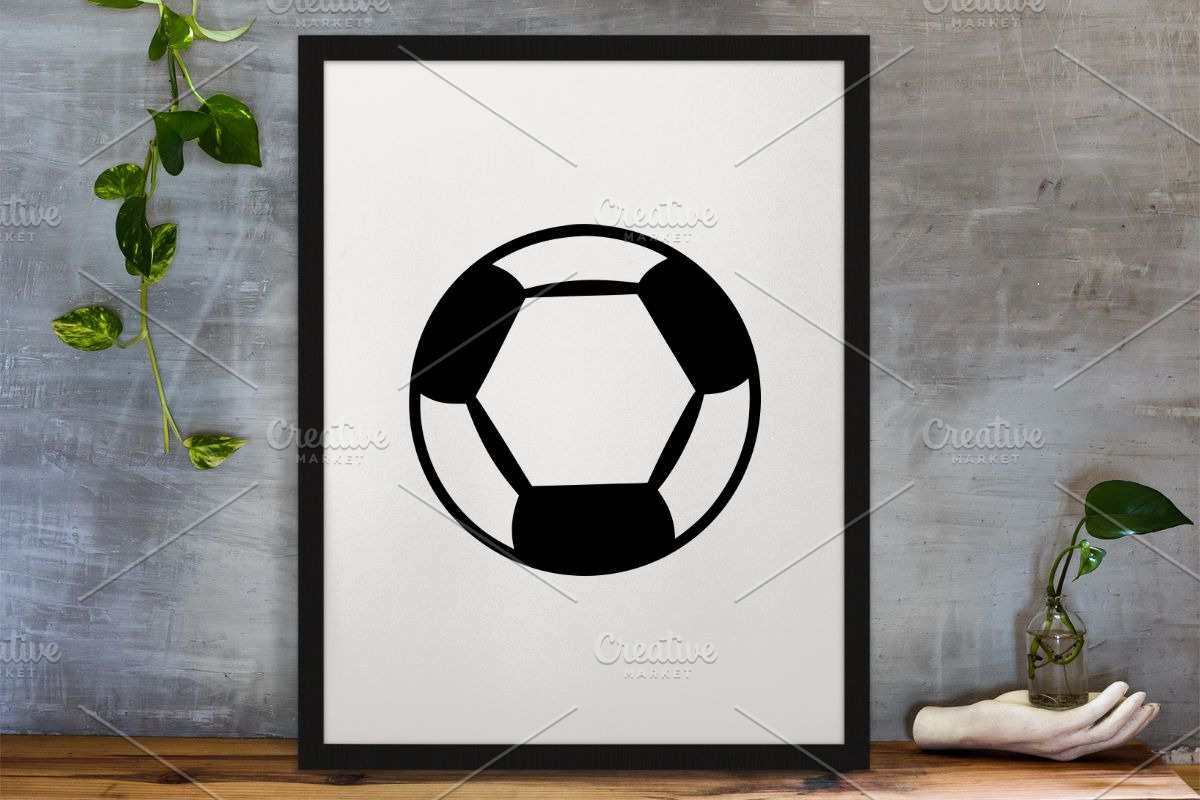Soccer Ball Silhouette SVG, a Sport Illustration by newminddesign (Photo 3 of 3)