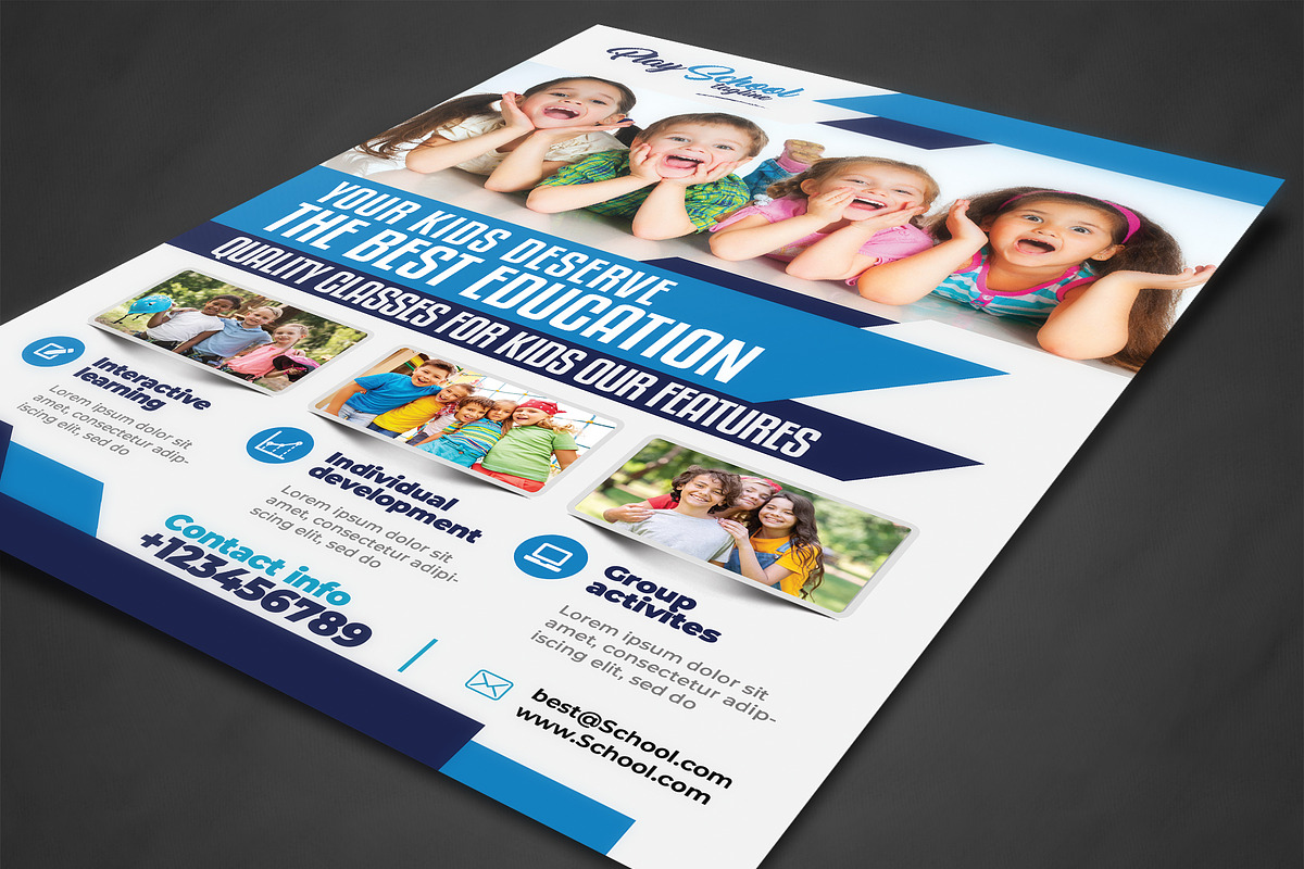 School Education Flyer Templates, a Flyer Template by AfzaalGraphics (Photo 2 of 4)