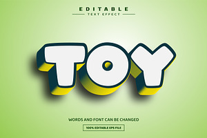 Toy 3D Editable Text Effect