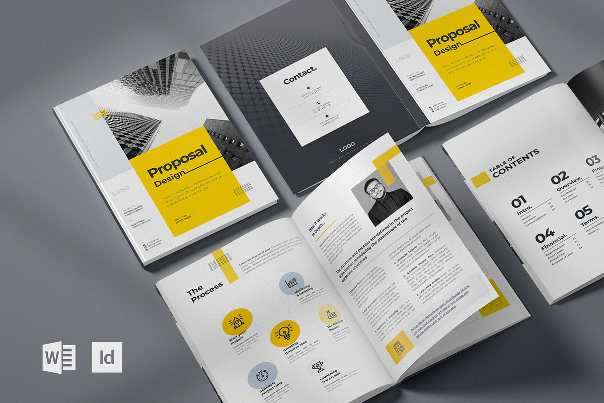 Proposal 24 Pages | DOCX, InDesign, a Brochure Template by BrochuresFactory (Photo 2 of 11)