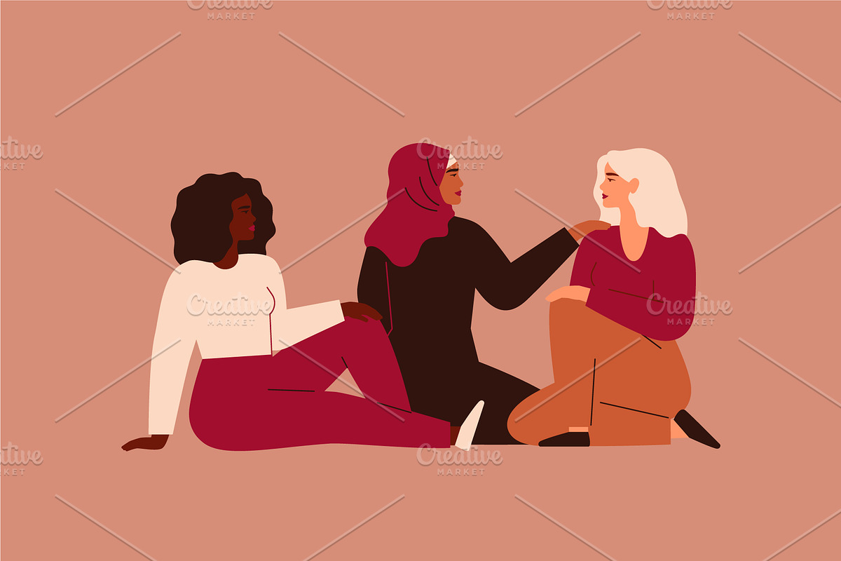 Women's Day Vector Cards, a Person Illustration by Mary Long (Photo 4 of 5)