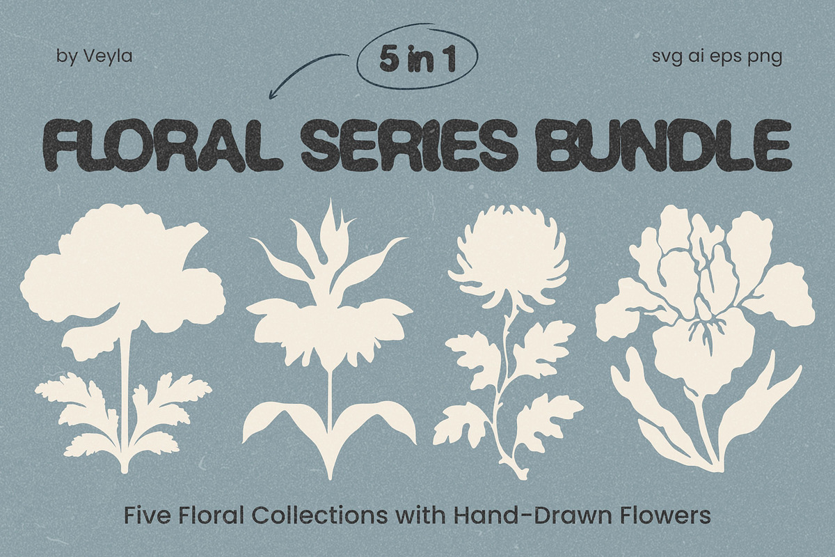 Floral Series Bundle: All 5 in 1, an Object Illustration by Veyla (Photo 1 of 46)