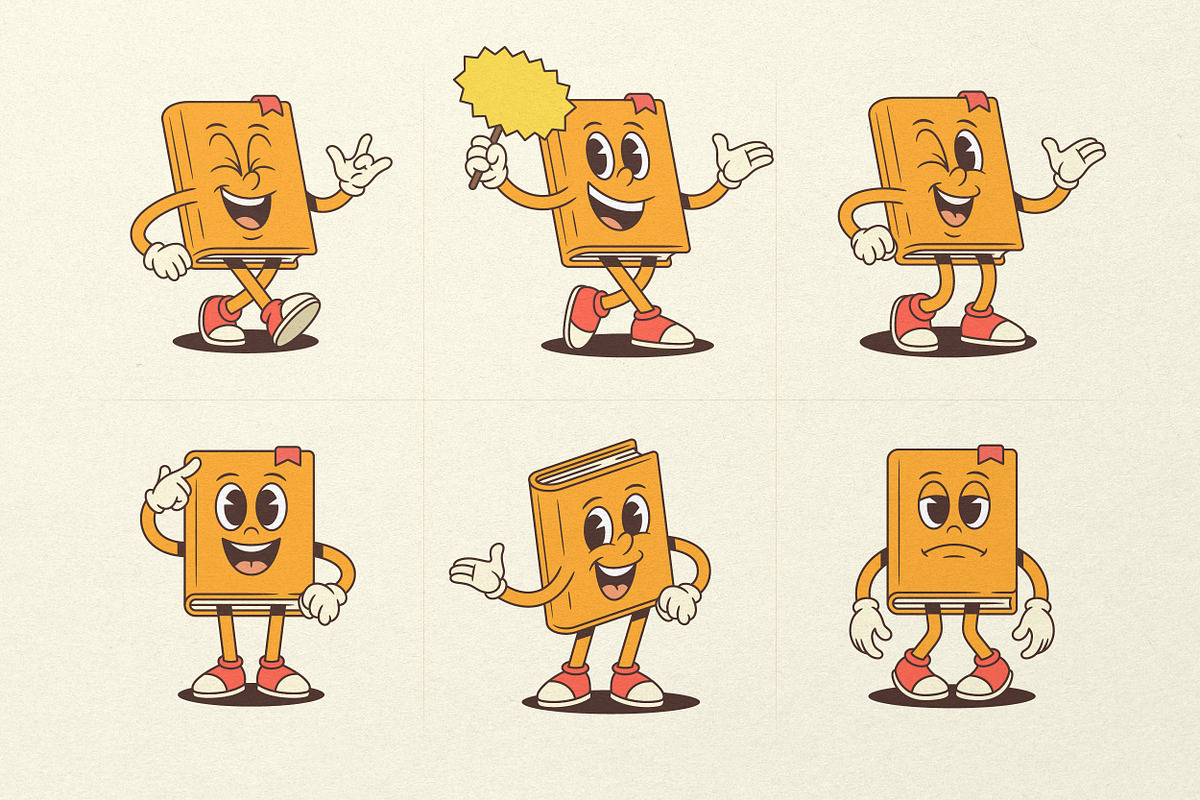 Textbook Cartoon Mascot Character, an Education Illustration by Vasya Kobelev (Photo 5 of 8)