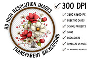 Whimsical Spring Flower Clipart, an Illustration by Craft Nest (Thumbnail 2 of 11)