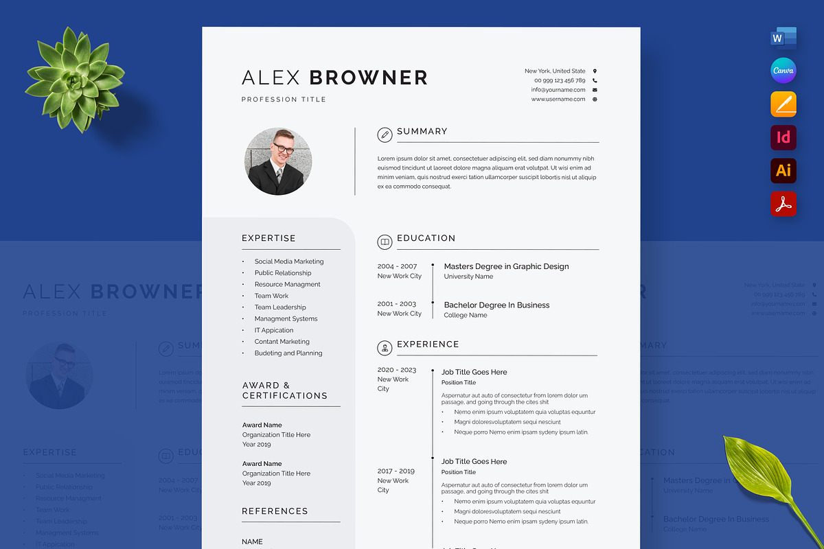 European Job Resume, a Resume Template by Nur Designer (Photo 3 of 4)