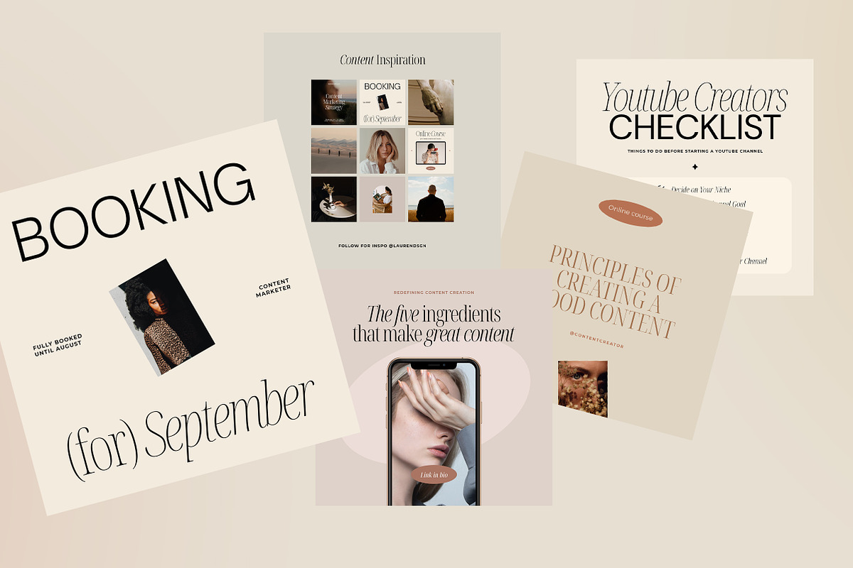 Content Creators Instagram CANVA PS, a Social Media Template by September 5th (Photo 11 of 18)