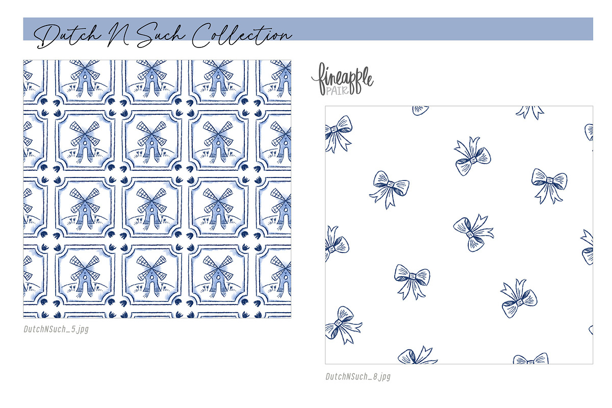 Dutch Heritage Seamless Patterns, a Pattern Graphic by FINEAPPLE (Photo 5 of 9)