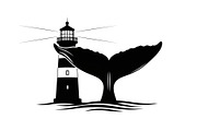 Whale Tail Lighthouse Bundle, an Object Illustration by yasushie (Thumbnail 18 of 31)