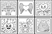 Happy Valentine Day Coloring Book, a Seasonal Illustration by Ink Gallery (Thumbnail 3 of 3)