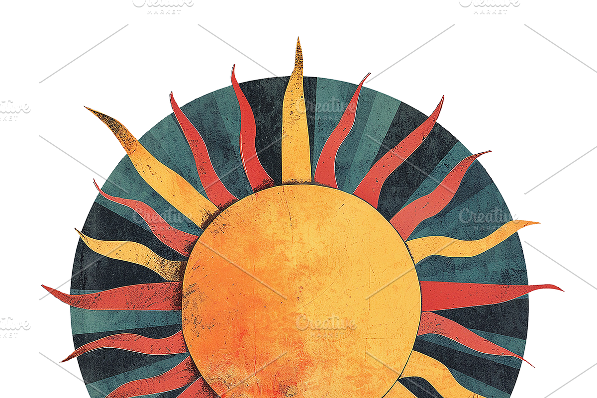 Sumo Collection · The Moon + The Sun, a Decorative Illustration by milatovar (Photo 6 of 15)