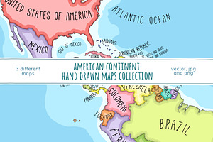 American Continent Maps Collection