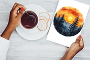 Watercolor Autumn Landscapes Clipart, an Illustration by Libby Wishes (Thumbnail 3 of 7)