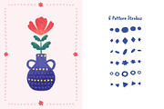 Crayon Florals 113 Procreate Brushes, a Brush Add-On by Pencil Twist (Thumbnail 4 of 10)