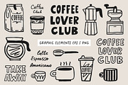 Coffee shop graphic elements, a Food Illustration by piyacler (Thumbnail 2 of 6)