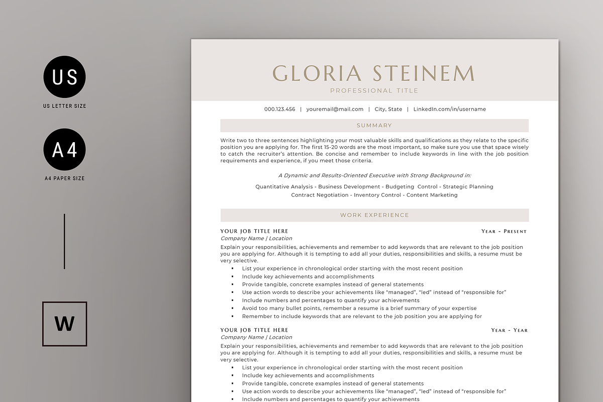 ATS Resume & Cover Letter - Word, a Resume Template by Resume Bureau (Photo 1 of 5)