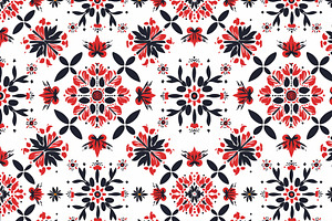 Ukrainian Folk Seamless Patterns Set