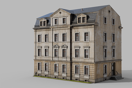 Classic building, an Architecture 3D Model by happy brush