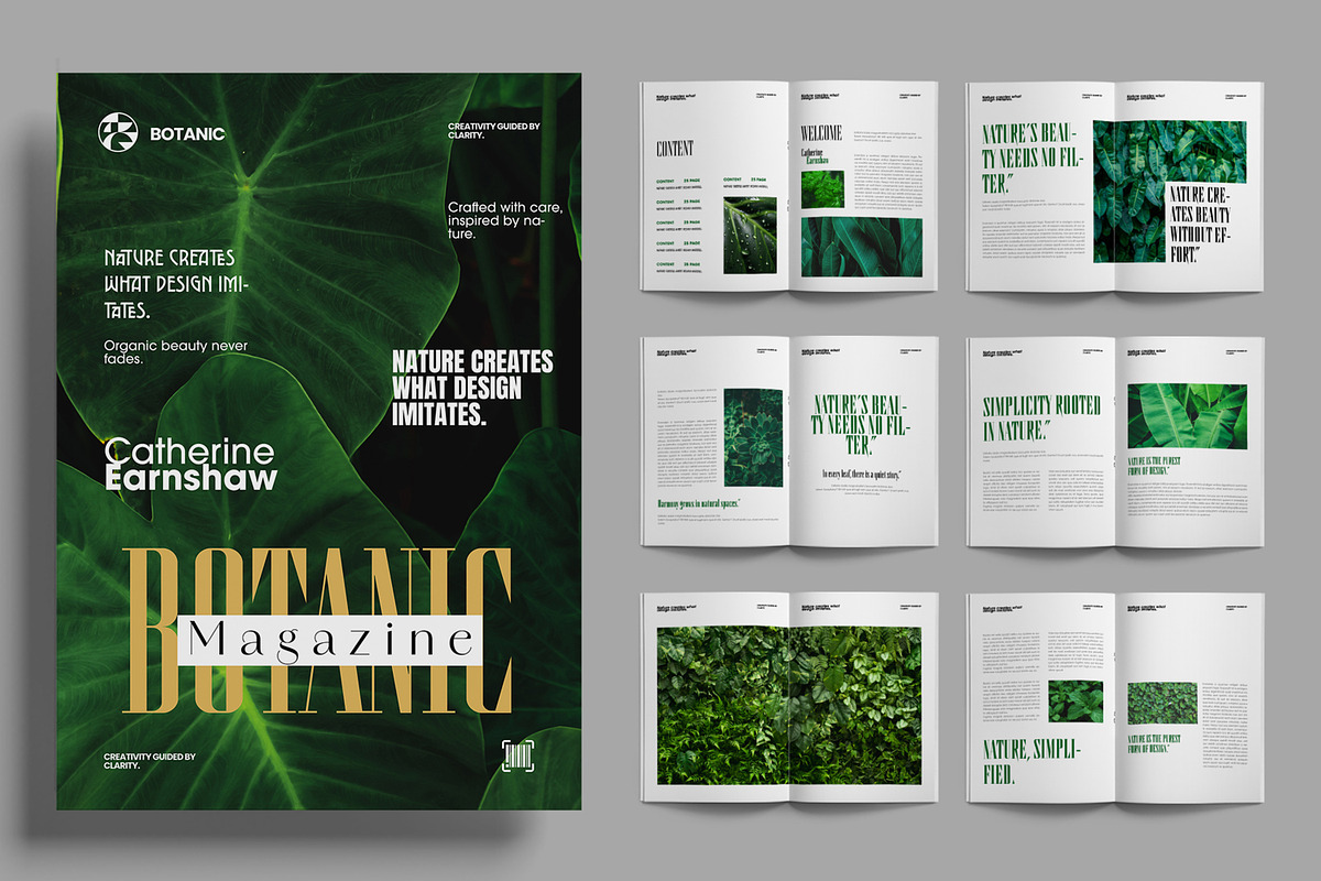 Elegant Botanical Magazine Layout, a Magazine Template by ContestDesign (Photo 1 of 3)