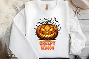 Spooky Halloween Pumpkin Creepy PNG, an Illustration by Black Bird Studio (Thumbnail 2 of 4)
