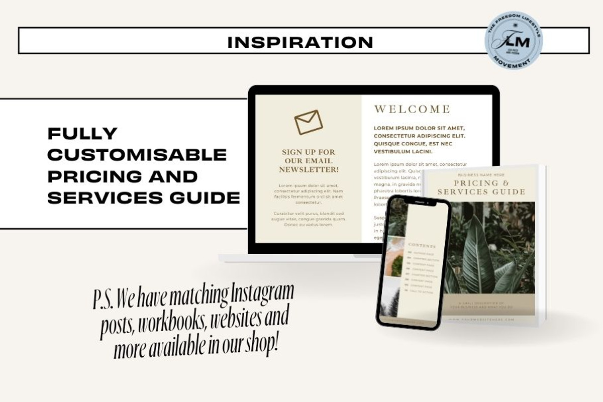 Pricing Guide - Tropical Boho, a Templates & Theme by Freedom Business Shop (Photo 9 of 11)