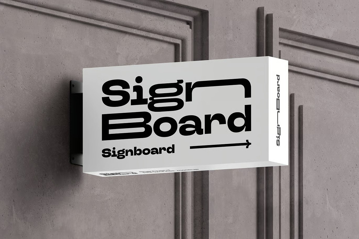 Signboard Horizontal Mock-up, an Advertising Mockup by zippypixelstudio (Photo 7 of 13)