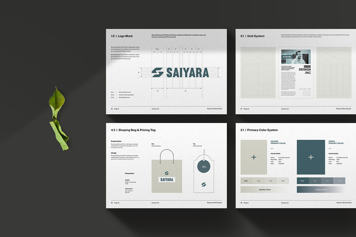Minimal Brand Guideline Template, a Brochure Template by KreateTribe (Photo 6 of 14)