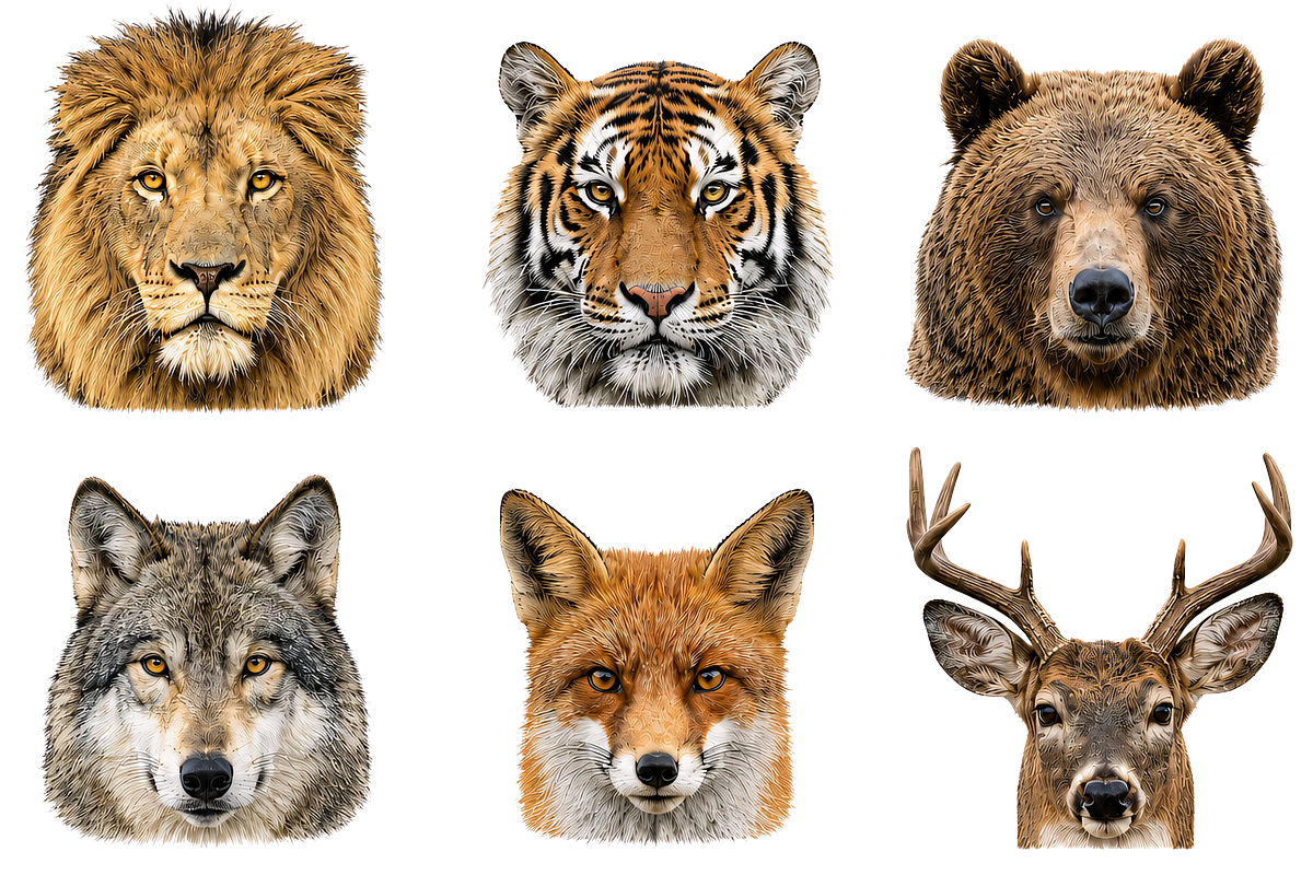 Wild Animals Illustration Clipart, an Animal Illustration by Wowly Design (Photo 2 of 20)