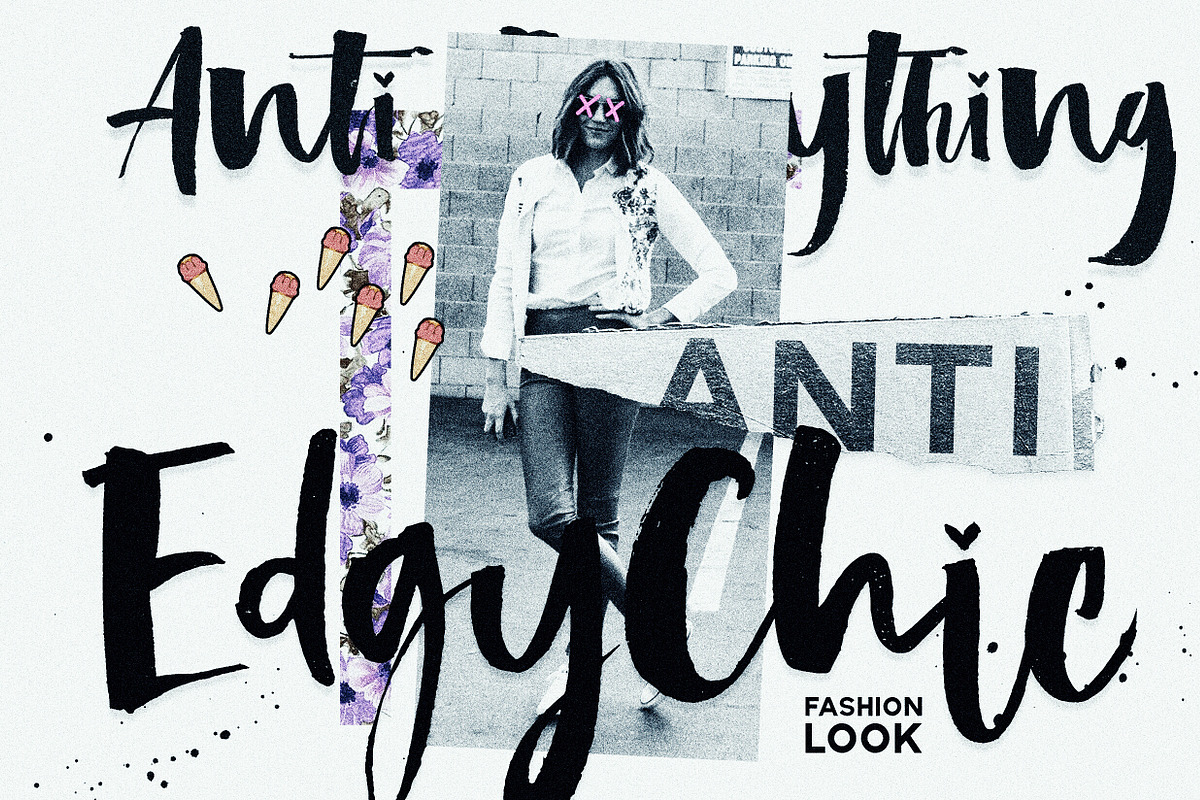 Hastagirl Chic brush watercolor font, a Font by Konstantine Studio (Photo 4 of 9)