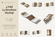 4 Fold A4 Brochure Mockup, an Advertising Mockup by Illusiongraphic (Thumbnail 1 of 21)