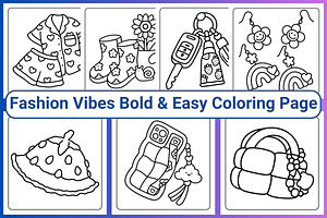 Fashion Vibes Coloring Book, a Decorative Illustration by Coco Bloom