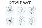Retro Flower | Symbols Fonts, a Symbol Font by Sirinart (Thumbnail 7 of 12)