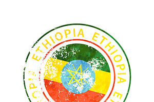 Ethiopia Sign Vintage Grunge Imprint