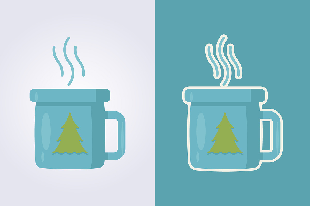 flat icon of a cup mug vector logo, a Branding & Logo Template by Lodzrov