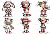 Whimsical Dolls Clipart Bundle, an Illustration by Craft Nest (Thumbnail 8 of 8)