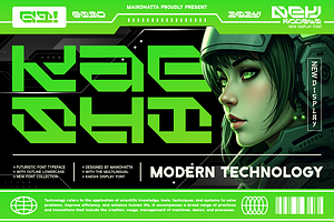 Kaeshi - Modern Techno Typeface